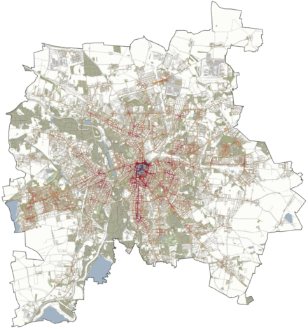 Bedeutungsräume des Fußverkehrs in Leipzig